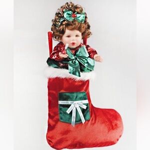 MARIE OSMOND MERRY KISSES STOCKING GIRL DOLL HERSHEY'S KISSES
